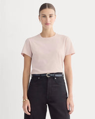 The Box-Cut Tee in Essential Cotton | Soft Rose | No Pocket