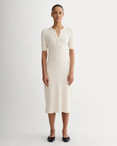 The Rib-Knit Henley Dress | Bone
