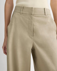 The Wide-Leg Pant in Stretch Linen | Trench Coat Khaki