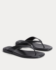 The Leather Flip Flop | Black