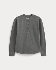 Thermal Henley in Cozy Waffle | Heathered Charcoal