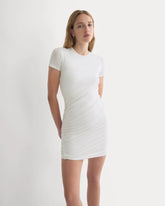 Twisted Short-Sleeve Crew Dress | Bone