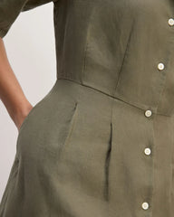 The Frolic Dress in Linen | Kalamata