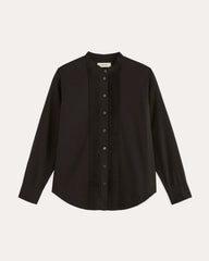 The Tuxedo Shirt in Silky Cotton | Black