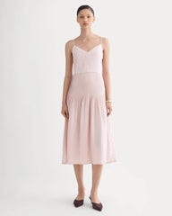 The Pleated Slip Dress in Butterlite | Soft Rose