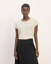 The Mini Jacquard Stripe Top | Bone