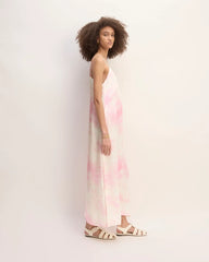 The Everlane x Marques' Almeida Satin Tie-Dye Dress | Pink Tie-Dye