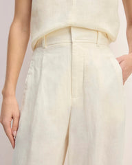 The Linen Way-High® Drape Pant | Bone