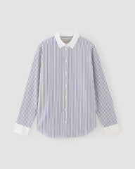 The Must-Have Shirt in Silky Cotton | Mariner Blue / White Stripe
