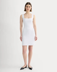 The Dream Square-Neck Dress | White