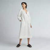 The Raglan Sleeve Poplin Dress | Black / Canvas Tan