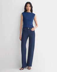 Boat-Neck Ribbed Knit | Estate Blue