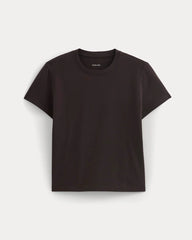 The Box-Cut Tee in Essential Cotton | Dark Chocolate | No Pocket