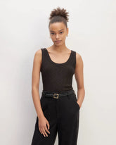 The Cozy Rib Tank | Black