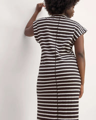 The Muscle Tee Midi Dress | Black / Bone