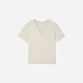 The Vintage V-Neck Hemp Tee | Moonlit Cloud