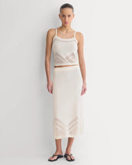 Lace-Knit Cami | Bone