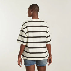 The Premium Weight Relaxed Tee | Black / Canvas