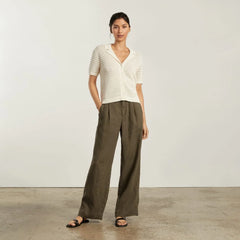 The Linen Way-High® Drape Pant | Beech