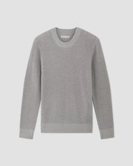 The No-Sweat Ribbed Crew | Heathered Grey