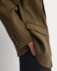The Oversized Blazer in Stretch Linen | Beech