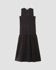 The TENCEL™ V-Neck Dress | Black
