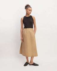 The Supima® High-Neck Riviera Dress | Black / Tiger's Eye