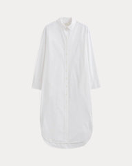 Midi Shirtdress in Ultrasoft Cotton | White