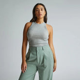 The Luxe Rib Racerback Tank | Heathered Grey