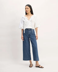 The Supima® Puff-Sleeve Top | White