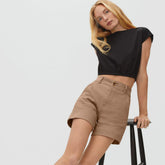 The Way-High® Twill Short | Ash Brown