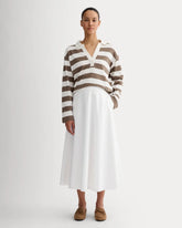 The Midi Skirt in Ultrasoft Cotton | White
