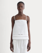 The Lace Trim Tank | White