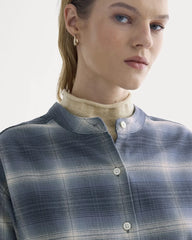 Flannel Shirt | Blue Ombre Plaid