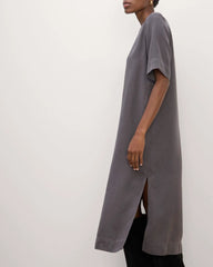The Relaxed T-Shirt Dress in Buttersoft | Graphite