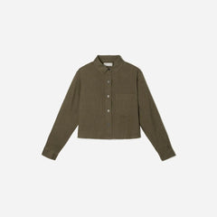 The Way-Short Shirt in Silky Cotton | Beech