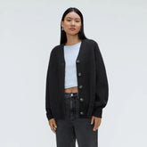 The Felted Merino Cardigan | Black