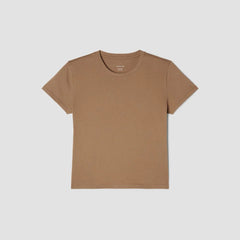 The Box-Cut Tee in Essential Cotton | Toasted Coconut | No Pocket