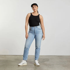 The Pima Micro-Rib Short Tank | Black
