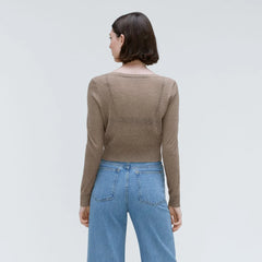 The Featherweight Alpaca Cardigan | Taupe Grey