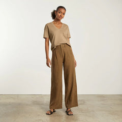 The Organic Cotton Slouchy V-Neck | Iced Coffee