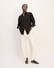 The City Stripe Relaxed Shirt | Black