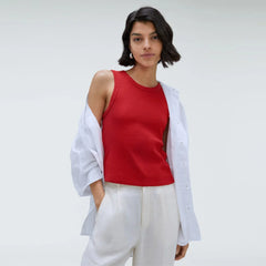 The Ribbed Cutout Tank | Ruby