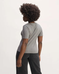 The Form Scoop-Neck Tee | Mid Heather Grey