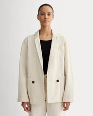 The Denim Chore Blazer | Garment-Dyed Sand