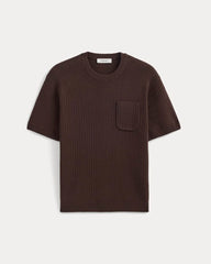 Textured Knit Tee | Coffee Bean