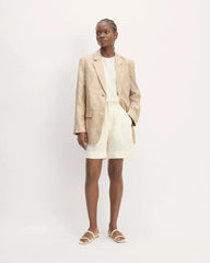The Oversized Blazer in Linen | Cornstalk Chambray