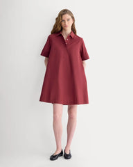 Popover Mini Shirtrdress in Ultrasoft Cotton | Pomegranate