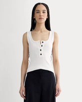 The Selfie Henley Tank | White