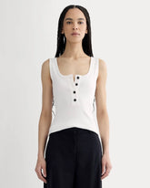 The Selfie Henley Tank | White